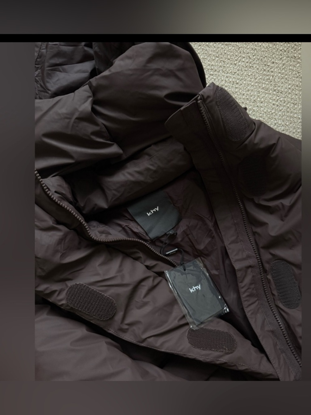 KHY BUNDLE - Women's Puffer Jacket, top & footed leggings in Deep Brown, all NWT